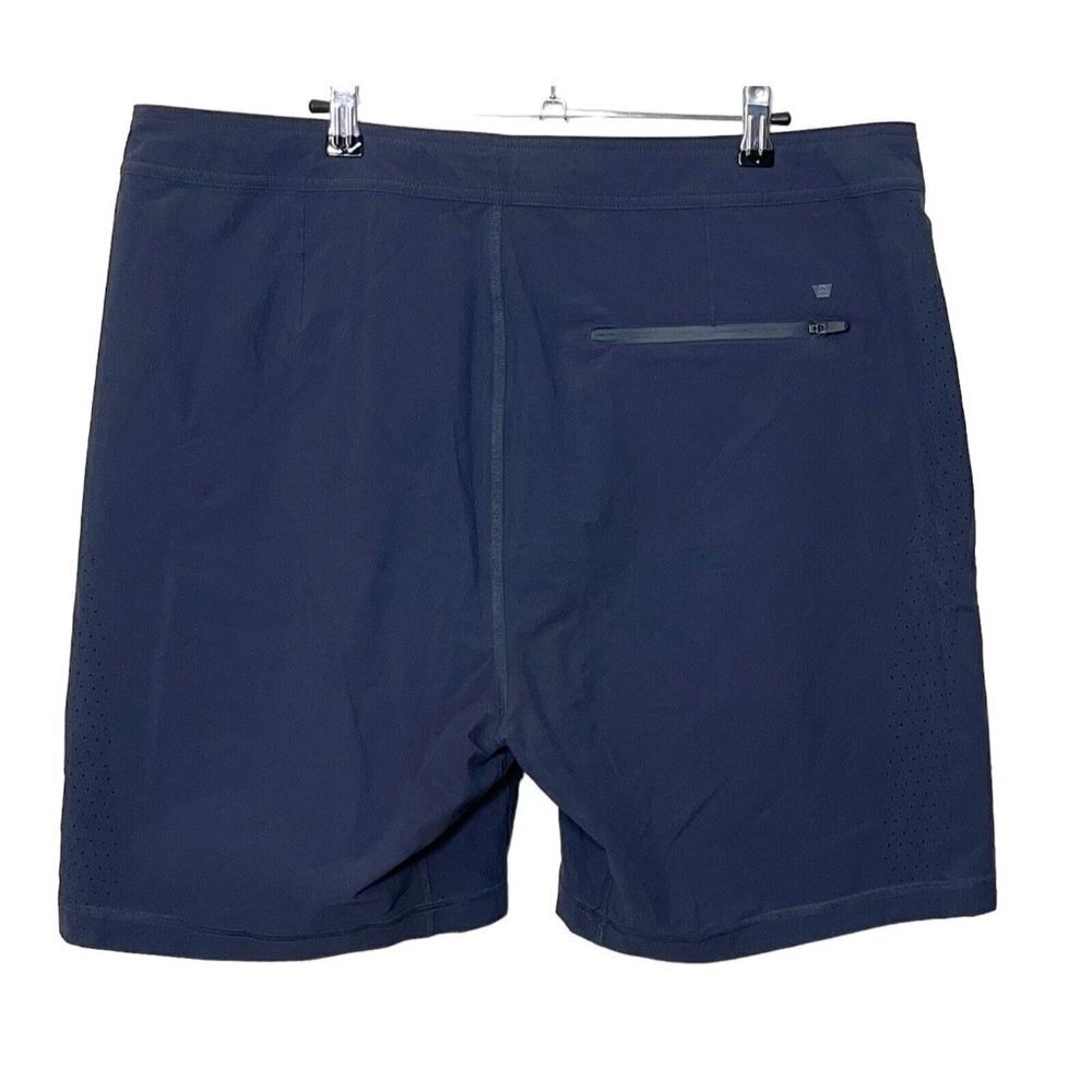 Mack Weldon 4 Way Active Shorts Navy Zipped Pocke… - image 2